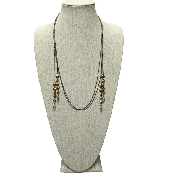 Stella & Dot Gold Long Necklace - Picture 3 of 8